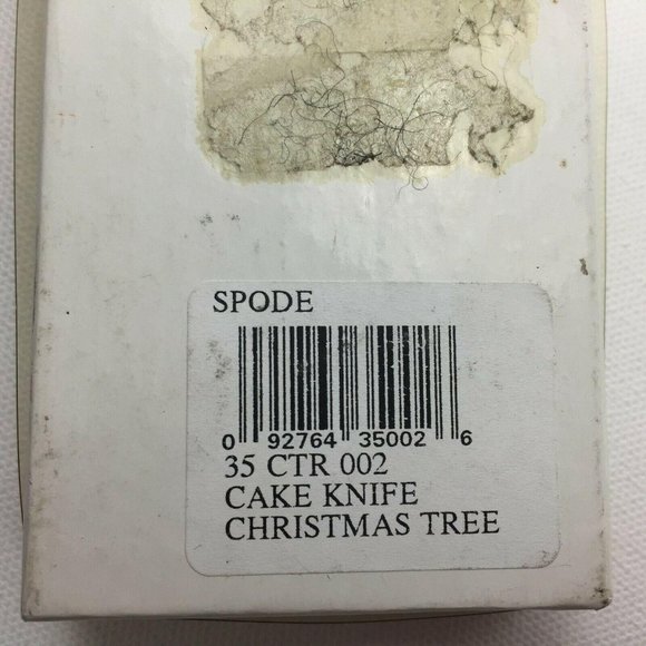 Vintage Spode Christmas Tree Cake Knife Ceramic - Picture 7 of 7